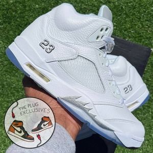 JORDAN 5 METALLIC WHITE